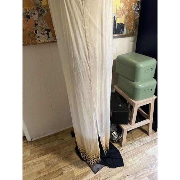 Scandal Italy 100% Silk Bebe Party Lined Slip Dress W/Hand Painted Animal Print - Picture 5 of 8